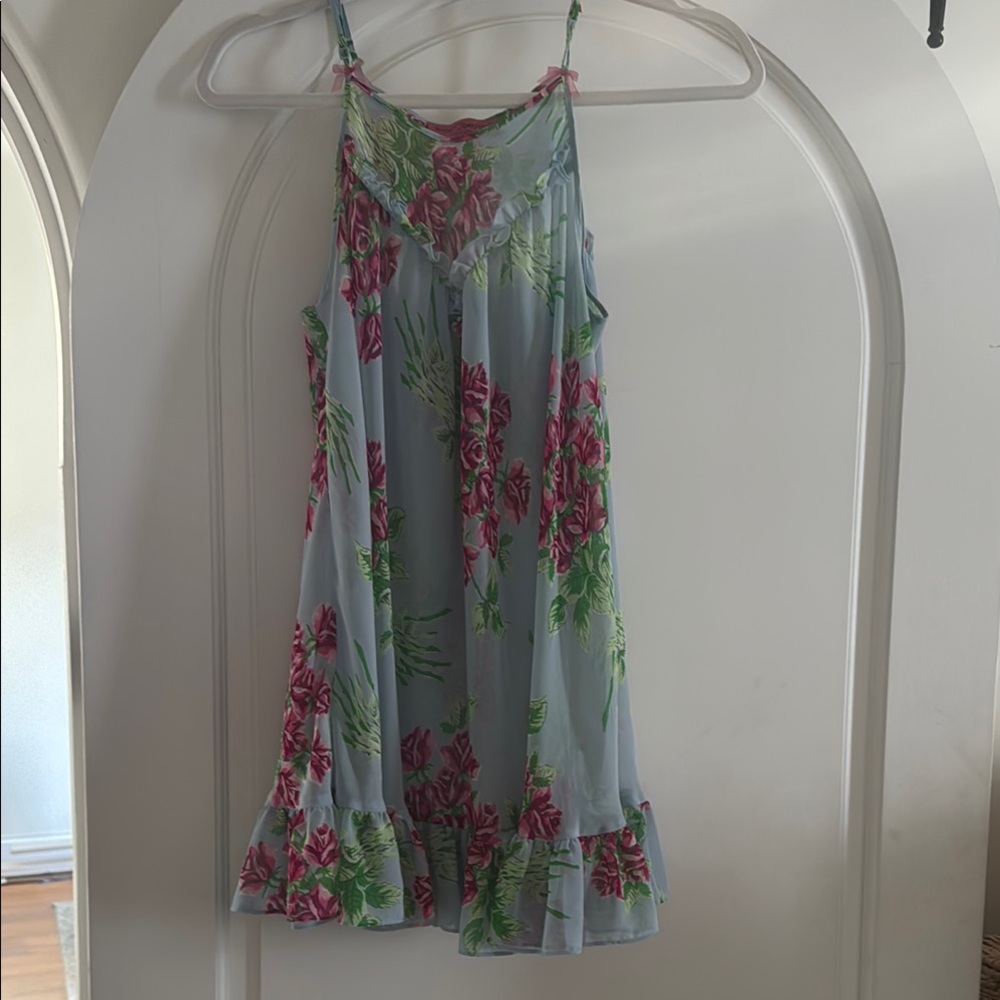 Vibrant Floral Spaghetti Strap Dress